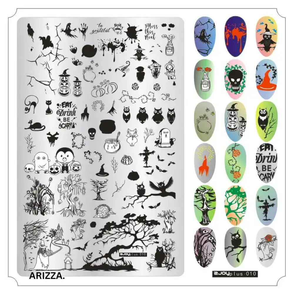 Nail Stamping Plates Flower Art Template PLUS10