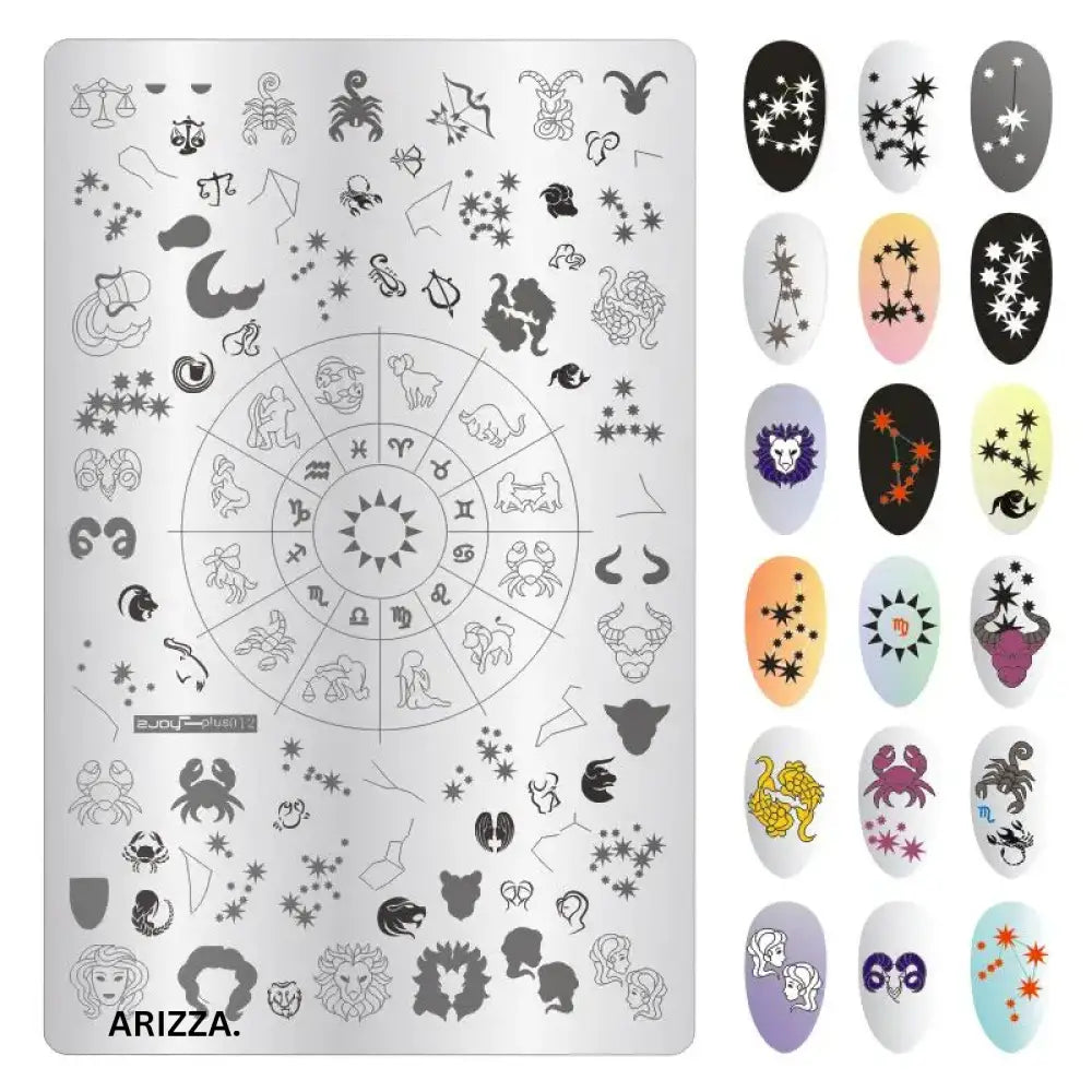 Nail Stamping Plates Flower Art Template PLUS12