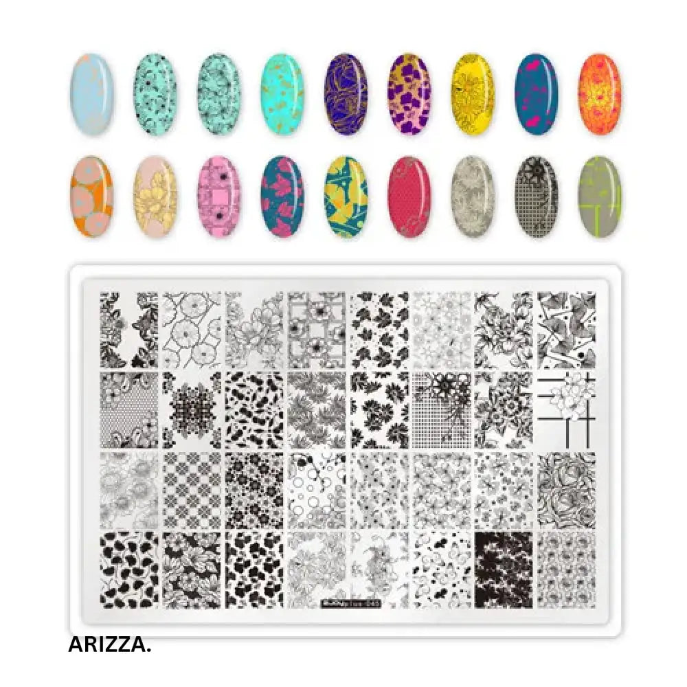 Nail Stamping Plates Flower Art Template PLUS45
