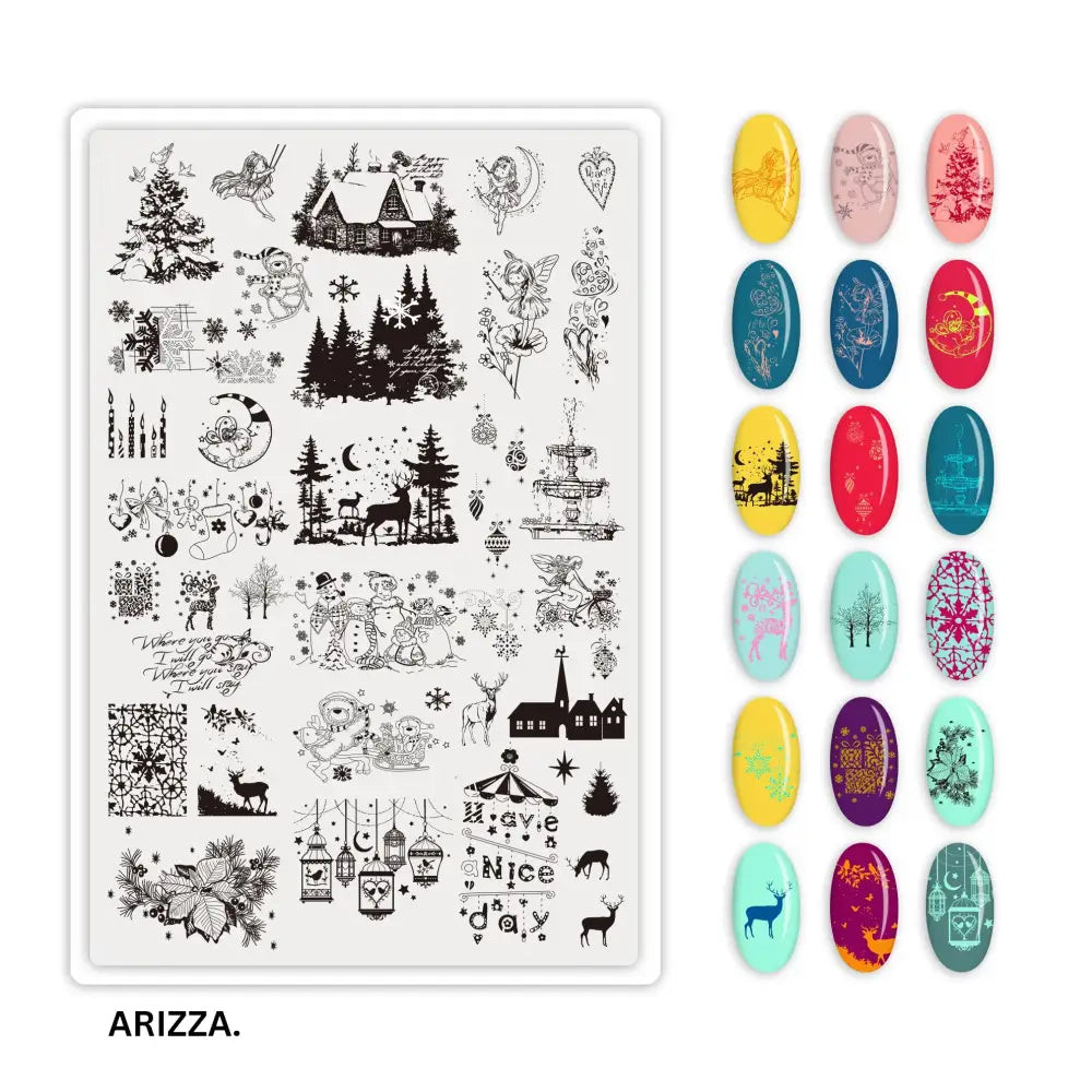 Nail Stamping Plates Flower Art Template PLUS58