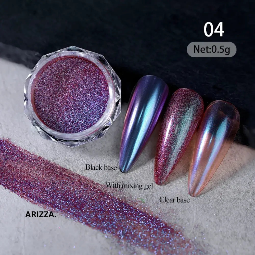 Women Milky white Gradient Nails Glitter Glitter 04