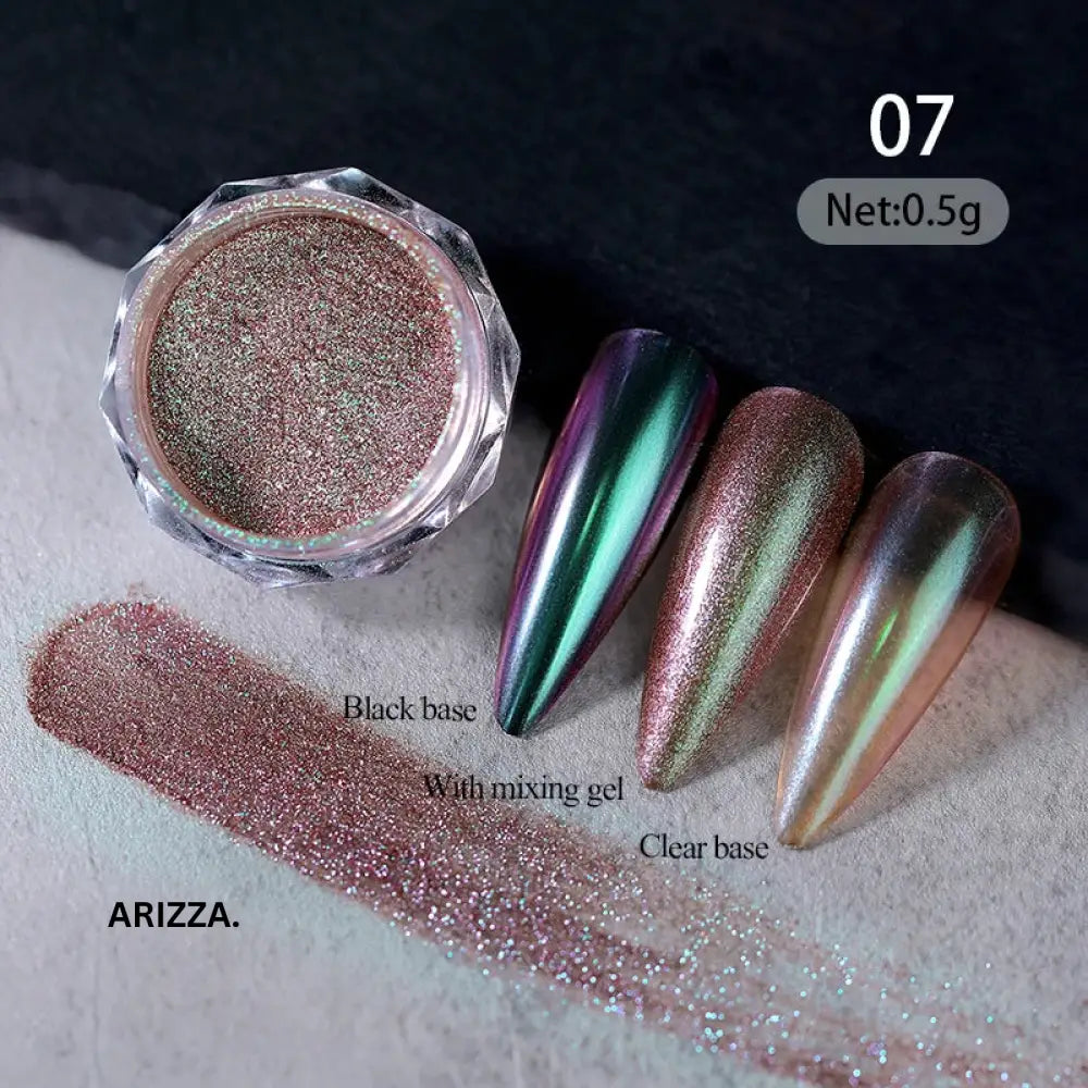 Women Milky white Gradient Nails Glitter Glitter 07