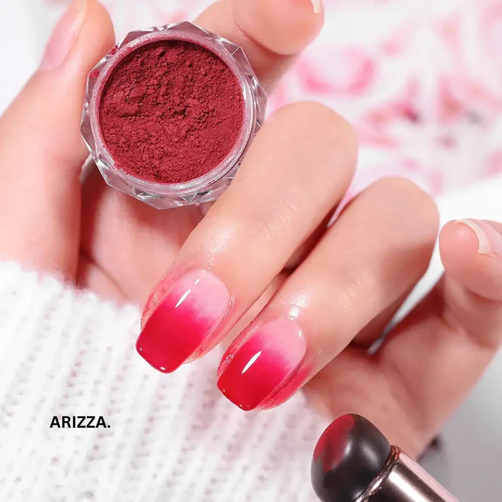 Women Milky white Gradient Nails Glitter