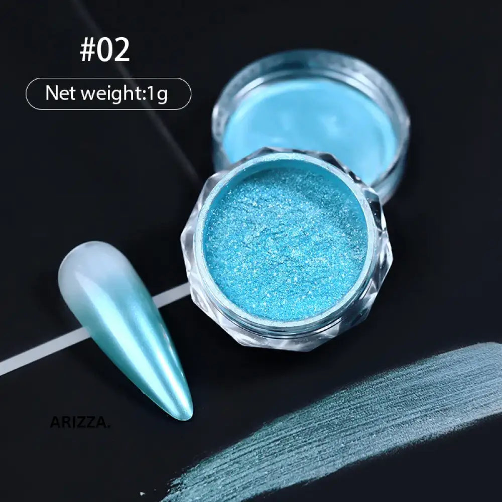 Women Milky white Gradient Nails Glitter Gradient B02