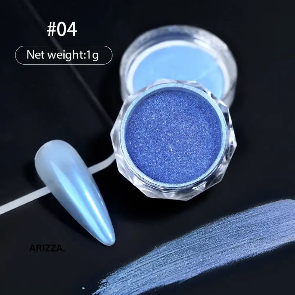 Women Milky white Gradient Nails Glitter Gradient B04