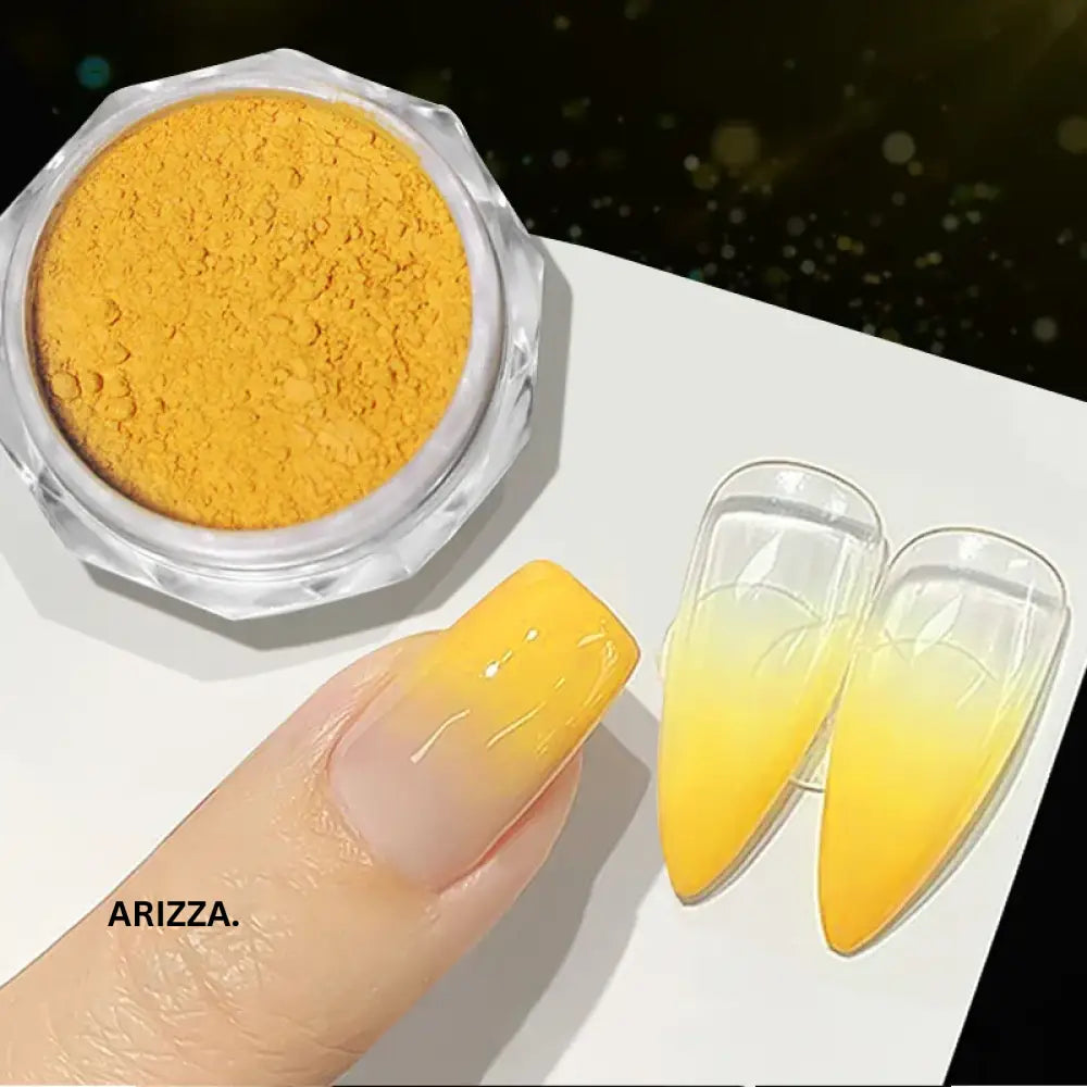 Women Milky white Gradient Nails Glitter Ginger