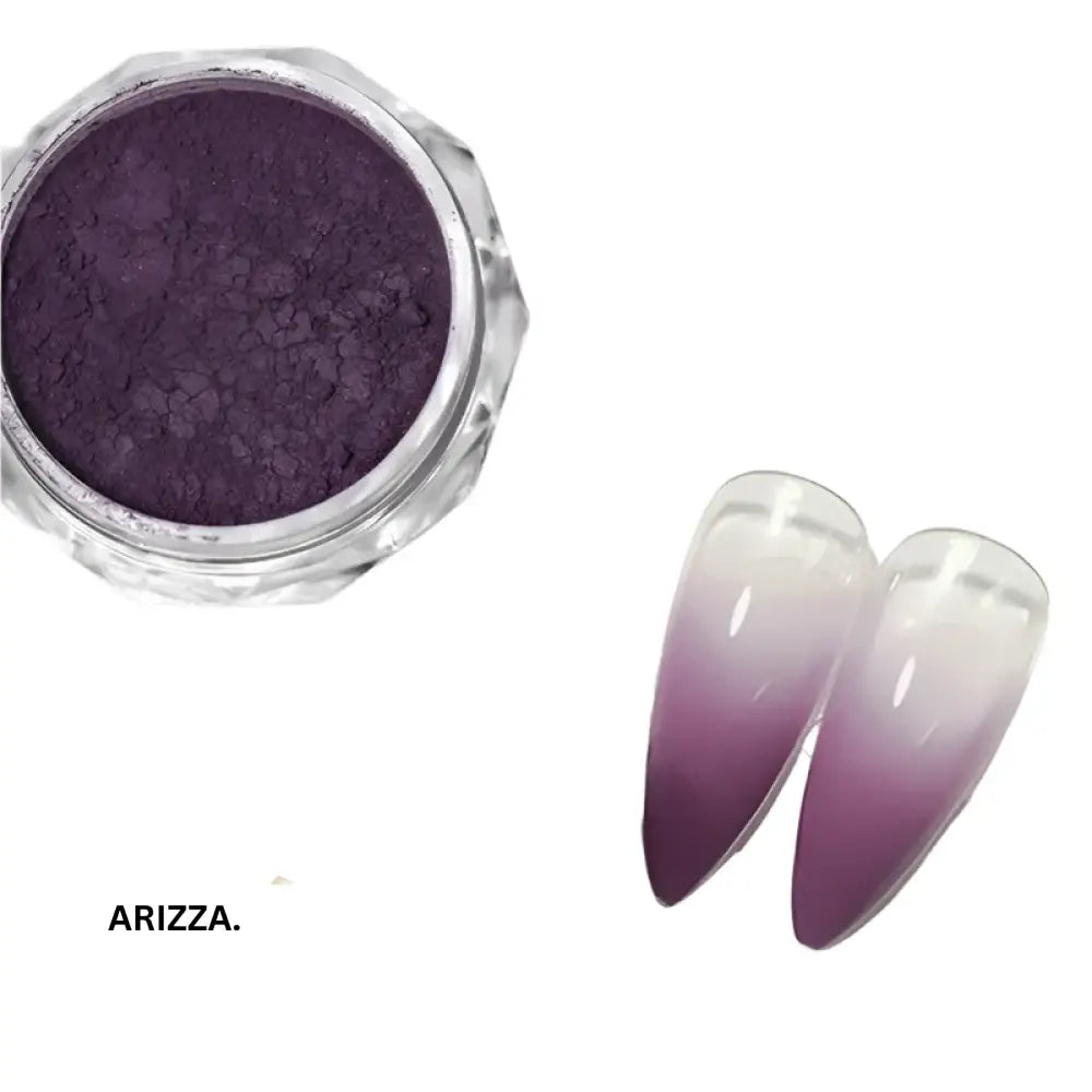 Women Milky white Gradient Nails Glitter Grape Purple