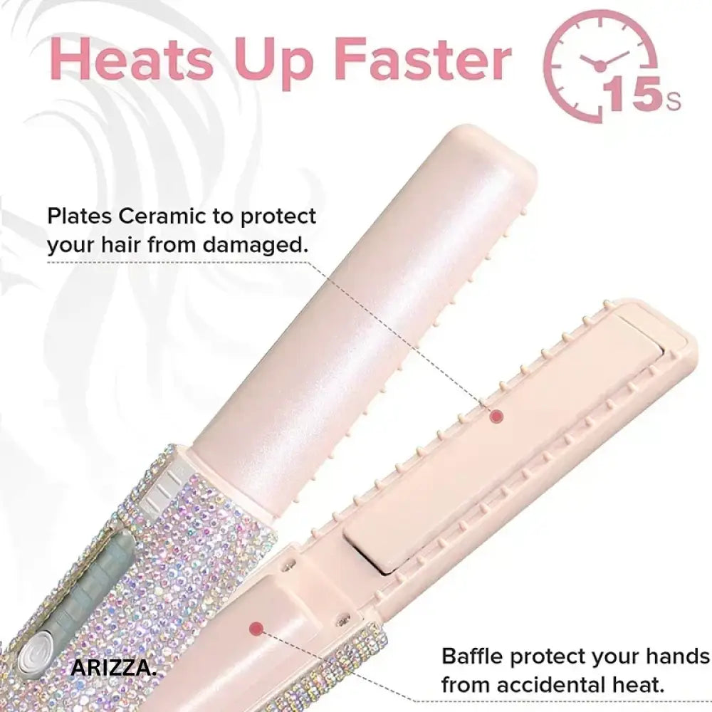 2-IN-1 Electric USB Hair Straightener Curler