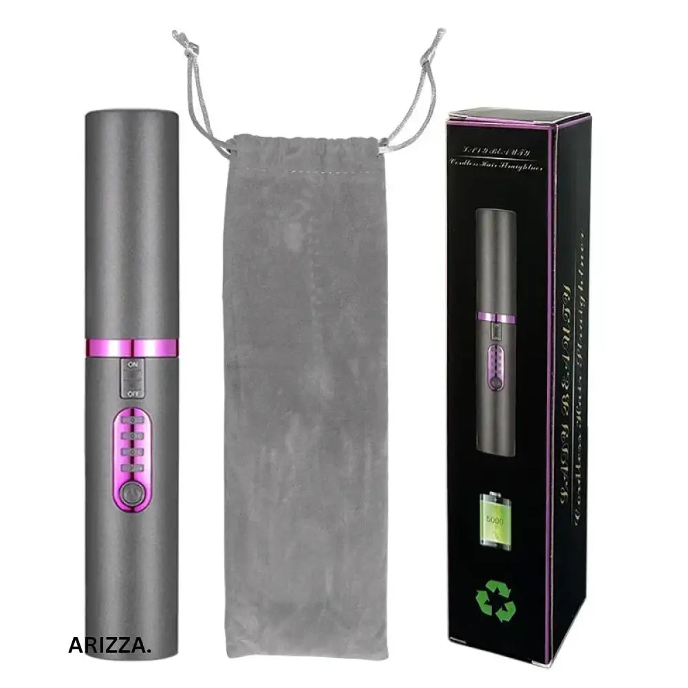 2-IN-1 Electric USB Hair Straightener Curler Black NO Diamond