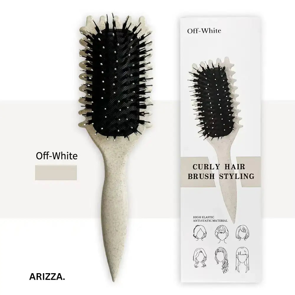 3 in 1 Curl Define Styling Brush Hollow Out Detangling Hair Brush Tangled Hair Comb Shaping Defining Curls Barber