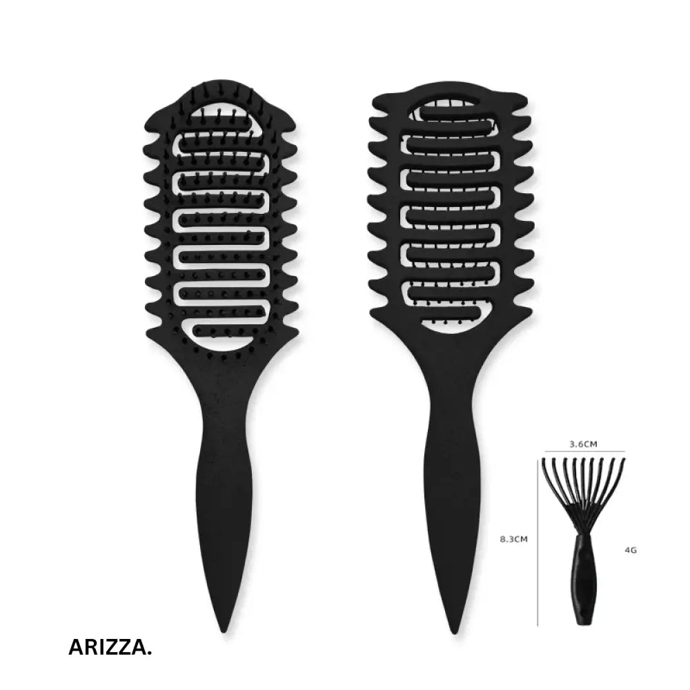 3 in 1 Curl Define Styling Brush Hollow Out Detangling Hair Brush Tangled Hair Comb Shaping Defining Curls Barber