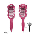 3 in 1 Curl Define Styling Brush Hollow Out Detangling Hair Brush Tangled Hair Comb Shaping Defining Curls Barber