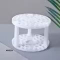 360° Rotating Makeup Tool Storage Box Organizer white - grid