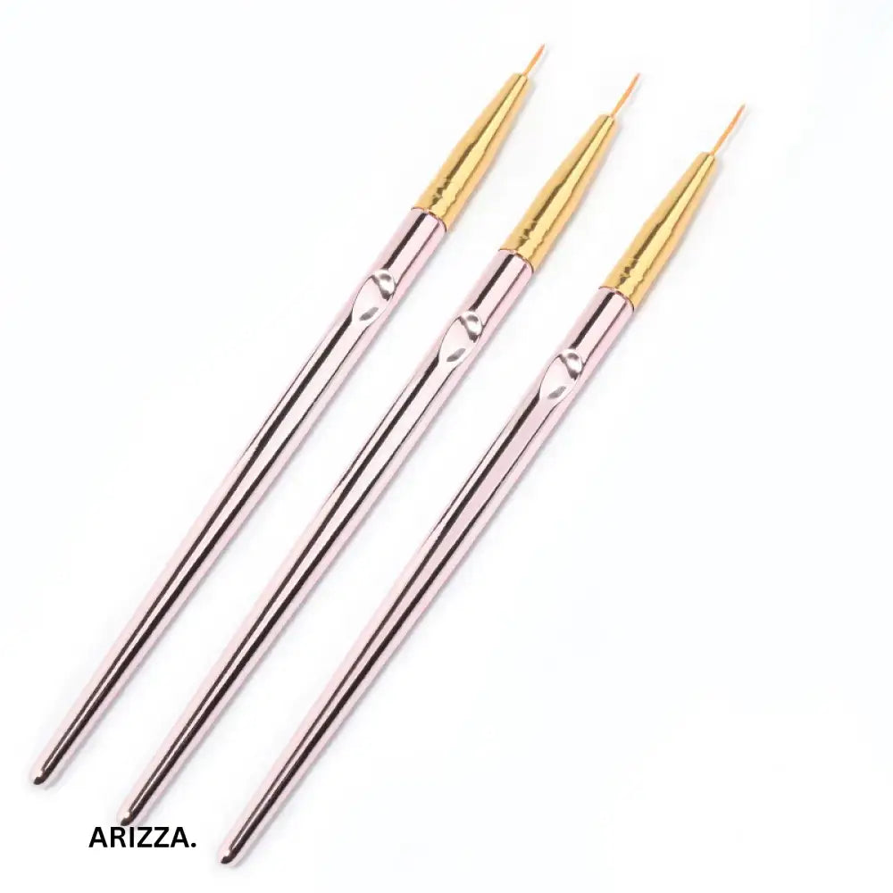 Acrylic French Stripe Nail Art Line Gold