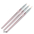 Acrylic French Stripe Nail Art Line Silver