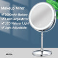 Adjustable Light Standing Makeup Mirror