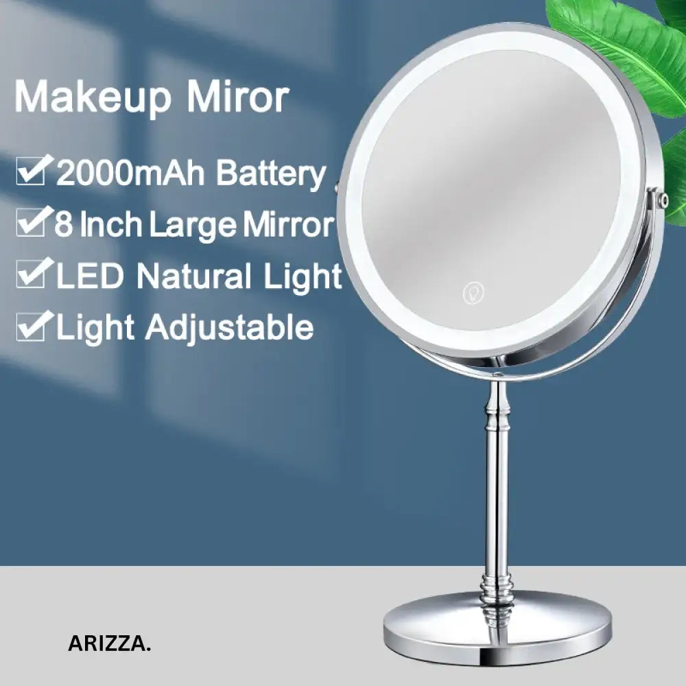 Adjustable Light Standing Makeup Mirror