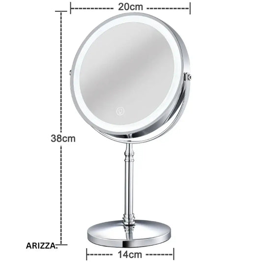 Adjustable Light Standing Makeup Mirror