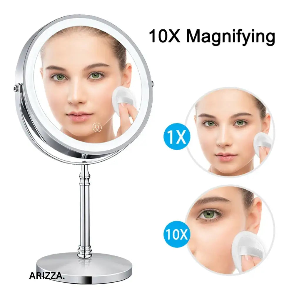 Adjustable Light Standing Makeup Mirror