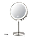 Adjustable Light Standing Makeup Mirror Nickel Tri-light