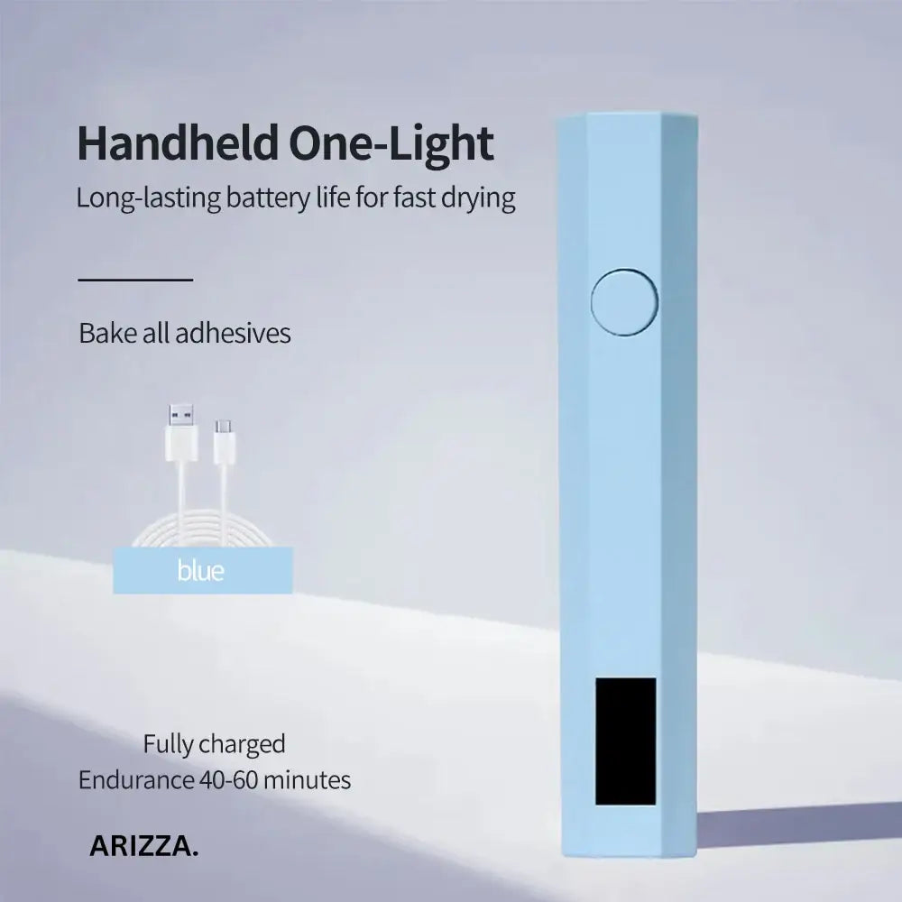 Convenient Handheld Nail Dryer Lamp Blue display