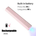 Convenient Handheld Nail Dryer Lamp Pink none display
