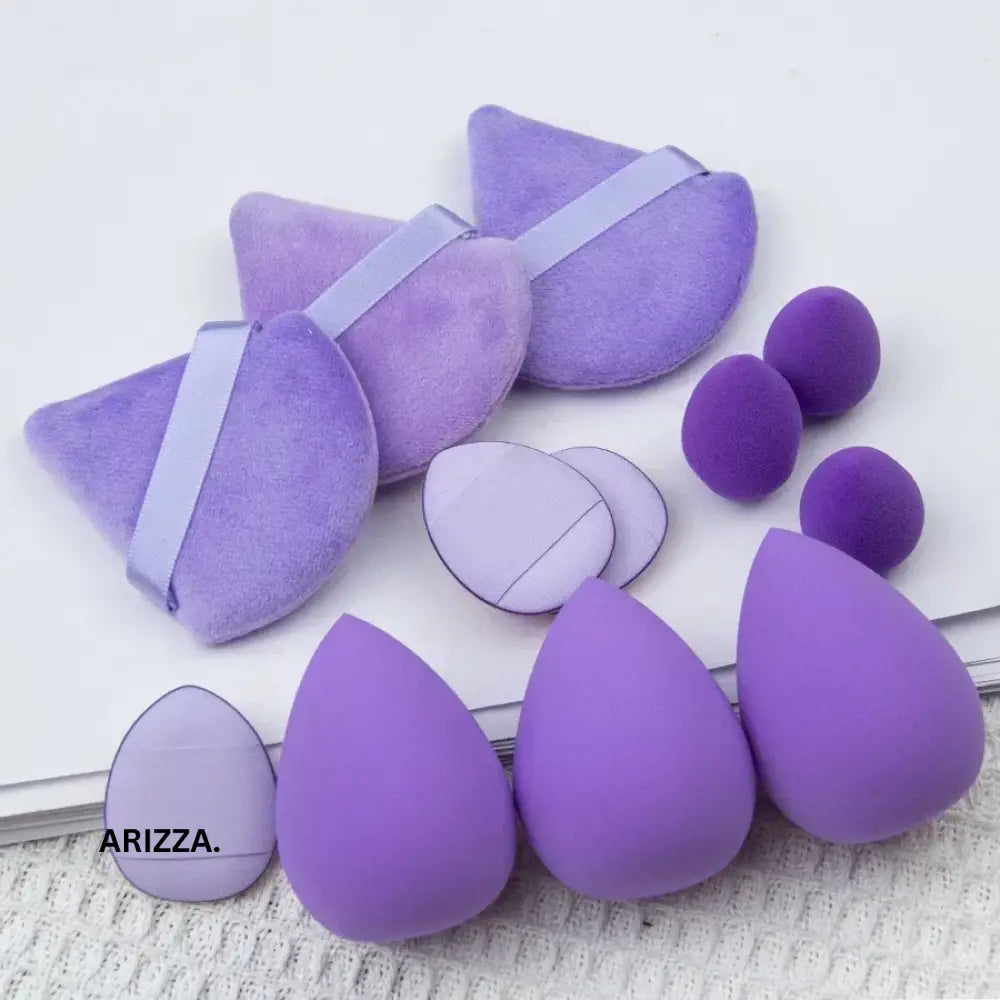 Cosmetic Puff Foundation Makeup Sponge 12Pcs Purple no box