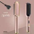 Electric Multifunctional Straight Hair Hot Comb Champagne color EU