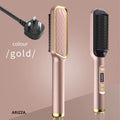 Electric Multifunctional Straight Hair Hot Comb Champagne color UK