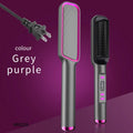 Electric Multifunctional Straight Hair Hot Comb Grey Purple US