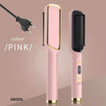 Electric Multifunctional Straight Hair Hot Comb Pink EU