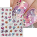 Elegant Flower Nail Decorations Sticker