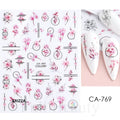 Elegant Flower Nail Decorations Sticker CA-769