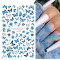 Elegant Flower Nail Decorations Sticker F679
