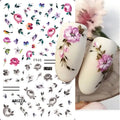 Elegant Flower Nail Decorations Sticker F945
