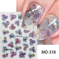 Elegant Flower Nail Decorations Sticker MO-318