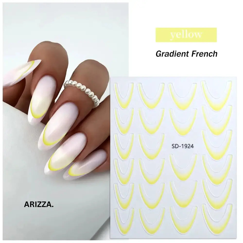 Elegant Flower Nail Decorations Sticker SD-1924