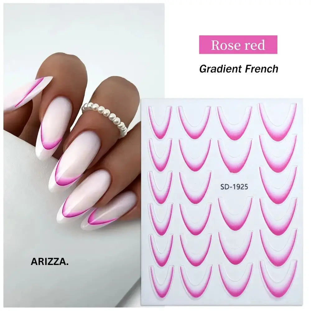 Elegant Flower Nail Decorations Sticker SD-1925