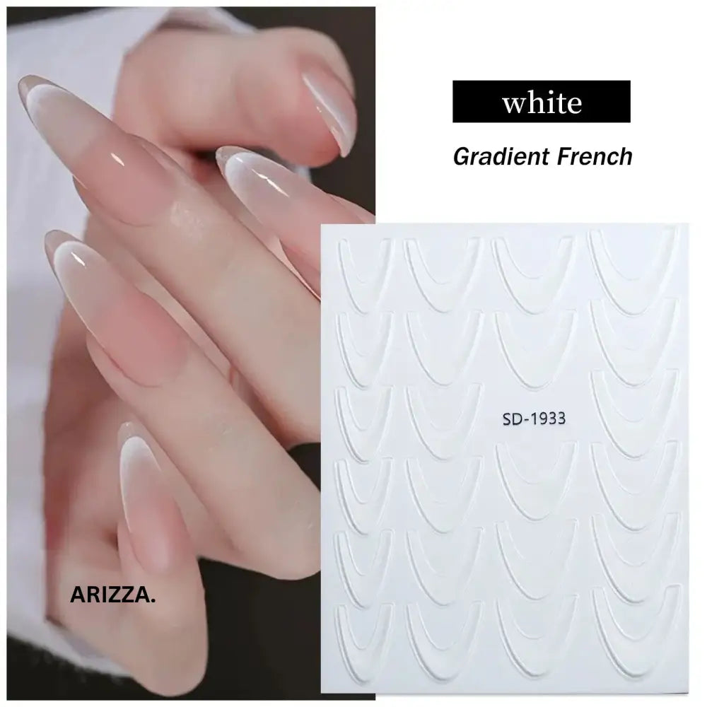 Elegant Flower Nail Decorations Sticker SD-1933