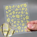 Elegant Flower Nail Decorations Sticker SO-233 Yellow