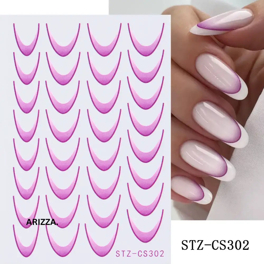 Elegant Flower Nail Decorations Sticker STZ-CS302