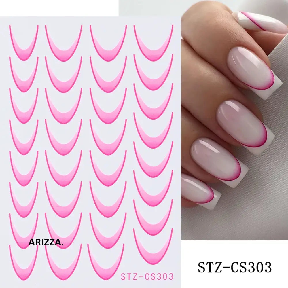 Elegant Flower Nail Decorations Sticker STZ-CS303