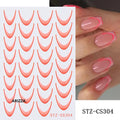 Elegant Flower Nail Decorations Sticker STZ-CS304