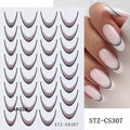 Elegant Flower Nail Decorations Sticker STZ-CS307