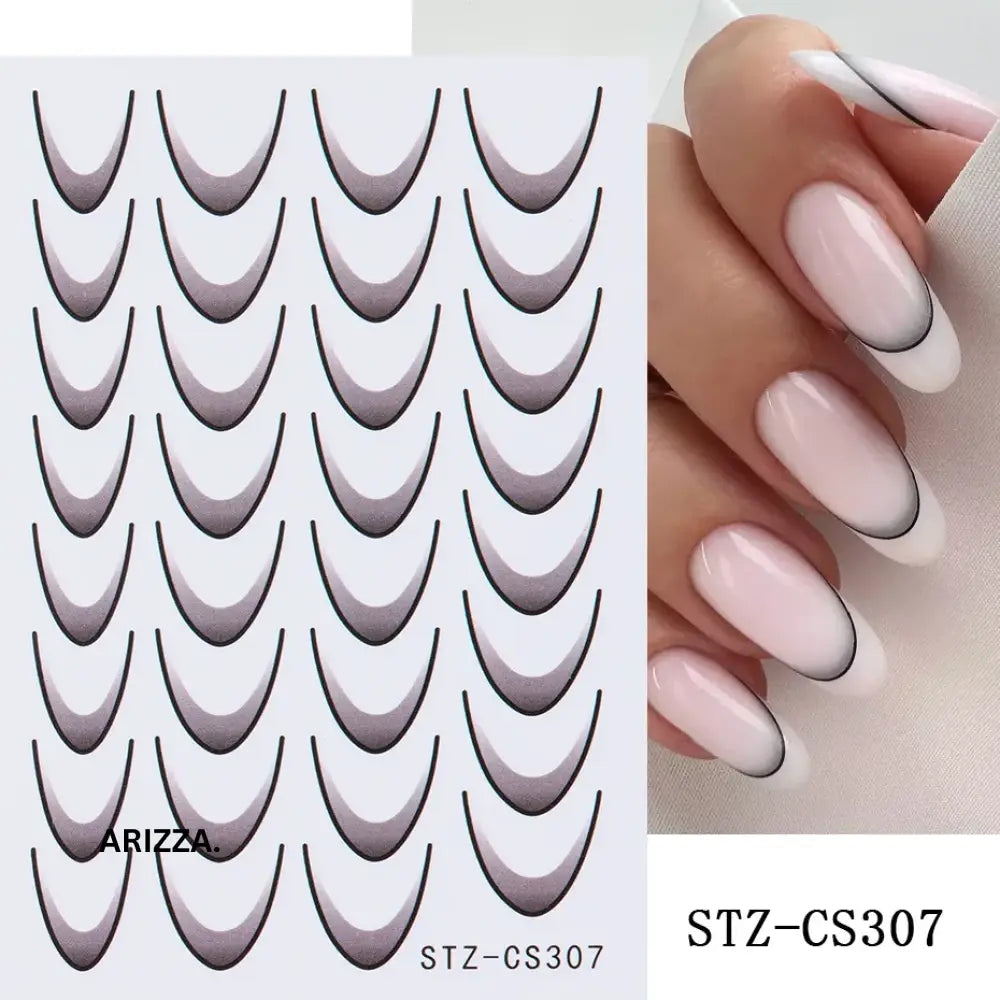Elegant Flower Nail Decorations Sticker STZ-CS307