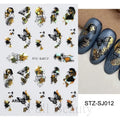 Elegant Flower Nail Decorations Sticker STZ-SJ012