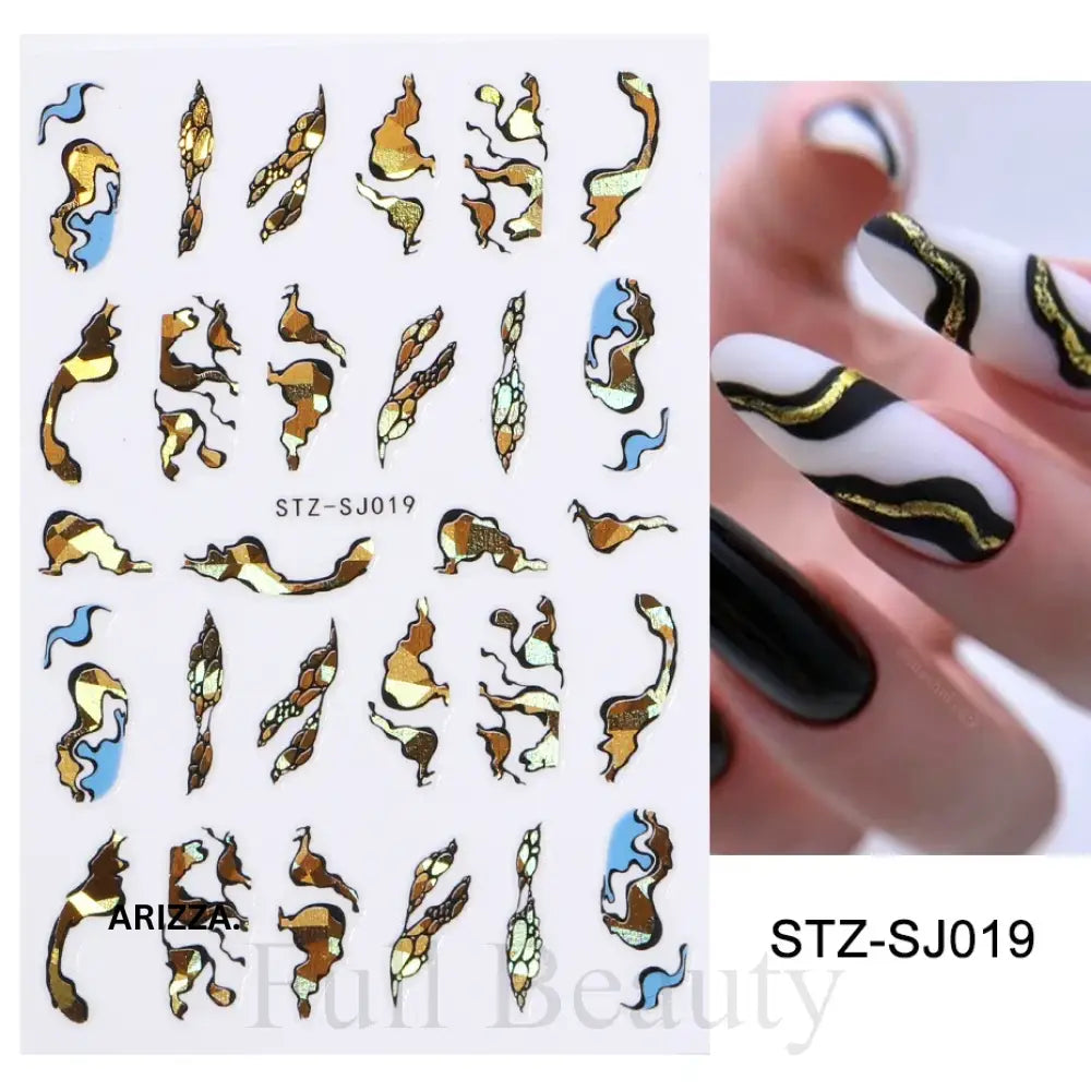 Elegant Flower Nail Decorations Sticker STZ-SJ019