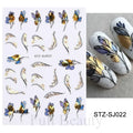 Elegant Flower Nail Decorations Sticker STZ-SJ022