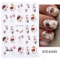 Elegant Flower Nail Decorations Sticker STZ-SJ025