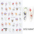 Elegant Flower Nail Decorations Sticker STZ-SJ047